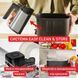 Tefal Мультипіч Easy Fry Silence, 1670Вт, чаша-5л, сенсорне керув., 10 програм, пластик, нерж. сталь-чорний 8 - магазин Coolbaba Toys