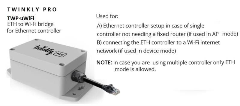 Мост Twinkly Pro Ethernet to Wifi, IP65, білий TWP-UWIFI фото