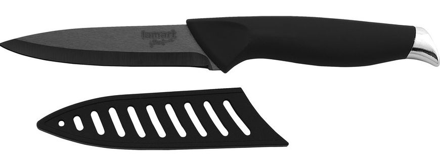 Нож из черной керамики Lamart LT2012, 21см, лезвие 10 см LT2012 фото