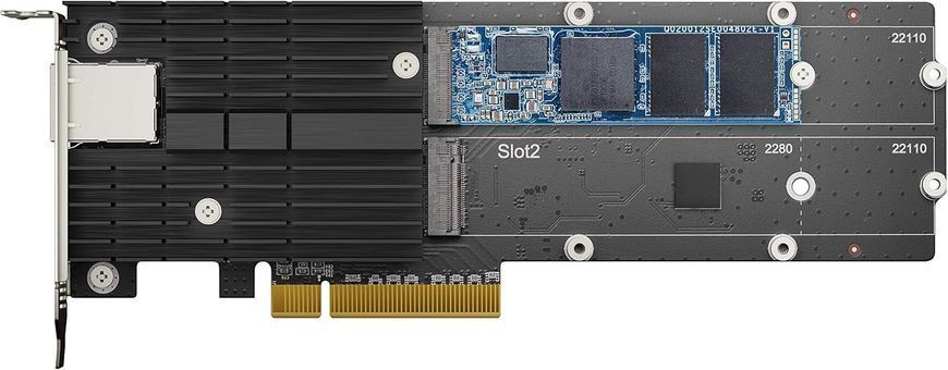 Synology Адаптер Synology E10M20-T1 PCIe Gen.3x8 1x10GbE RJ45 + 2xM.2 NVMe E10M20-T1 фото