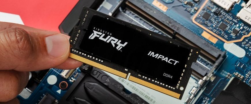 Kingston Память ноутбука DDR4 16GB KIT (8GBx2) 3200 FURY Impact KF432S20IBK2/16 фото