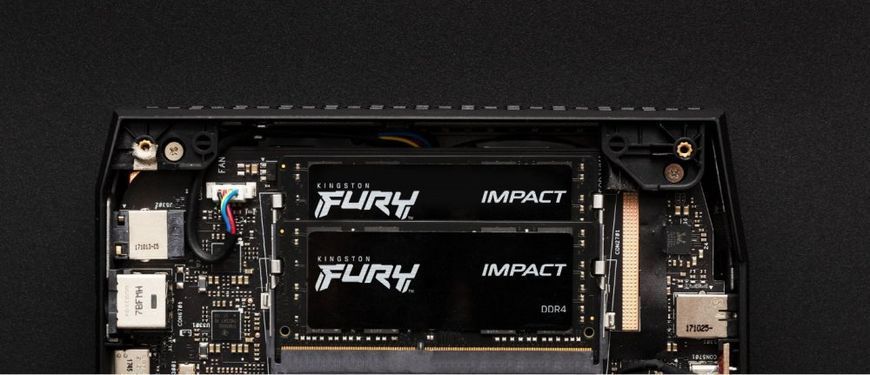 Kingston Память ноутбука DDR4 16GB KIT (8GBx2) 3200 FURY Impact KF432S20IBK2/16 фото