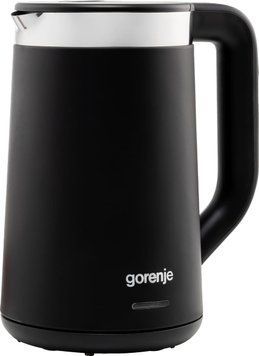 Gorenje Електрочайник 1.7л, Strix контроль, LED дисплей, чорний K17TRDW фото