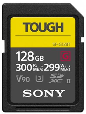 Карта памяти Sony 128GB SDXC C10 UHS-II U3 V90 R300/W299MB/s Tough SFG1TG фото