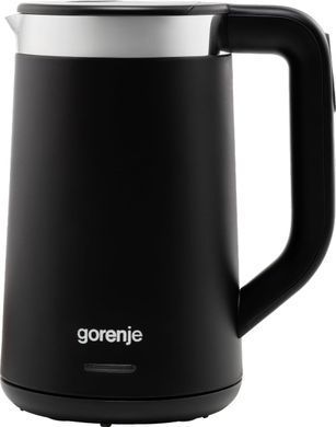 Gorenje Електрочайник 1.7л, Strix контроль, LED дисплей, чорний K17TRDW фото