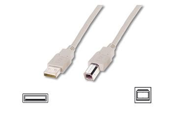 Кабель ASSMANN USB 2.0 (AM/BM) 1.8m, biege AK-300102-018-E фото