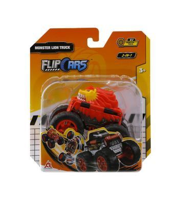 Flip Cars Машинка-трансформер 2 в 1 Монстр-трак Лев EU463875A-02 фото