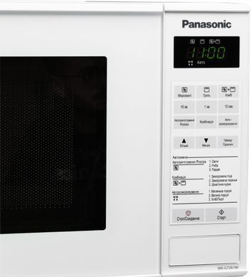 Panasonic Мікрохвильова піч Panasonic, 20л, 800Вт, гриль, дисплей, білий NN-GT261WZUE фото