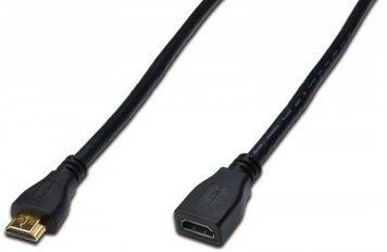 Digitus HDMI High speed + Ethernet (AM/AF)[Кабель HDMI (M/F), High speed/Ethernet, 3м, чорний] AK-330201-030-S фото