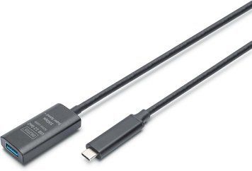 Digitus Подовжувач DIGITUS USB 3.2 Gen2 Active Cable 10G, C/M-A/F, 5м, чорний DA-73113 фото