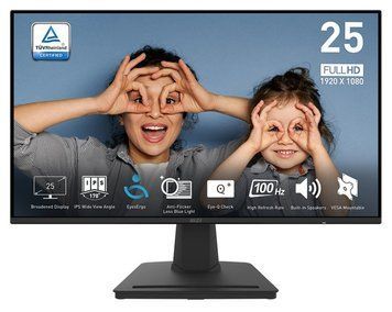 MSI Монітор MSI 24.5" PRO MP252 HDMI, DP, MM, IPS, 100Hz, 1ms, sRGB 100%, AdaptiveSync 9S6-3PC4CT-017 фото