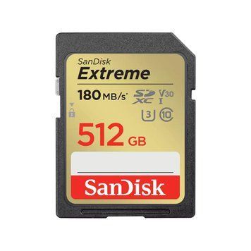 SanDisk Карта памяти SD 512GB C10 UHS-I U3 R180/W130MB/s Extreme V30 SDSDXVV-512G-GNCIN фото