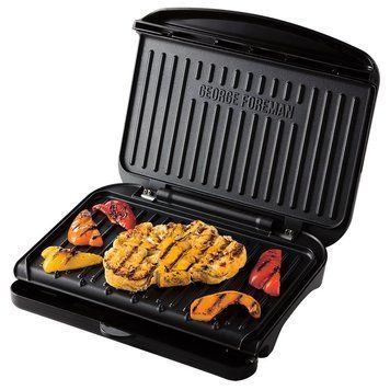 Russell Hobbs Гриль George Foreman прижимной Fit Grill Medium 1630Вт, темп. режимов-1, пластик, черный 25810-56 фото