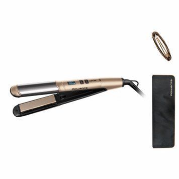 Rowenta Випрямляч Glam & Shine 2в1, темп.режимів-8, 140-210С, дисплей, кераміка, золотий SF4641F0 фото