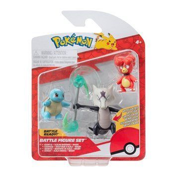 Набір ігрових фігурок POKEMON W19 - МАГБІ, СКВІРТЛ, АЛОЛА МАРОВАК PKW3600 фото