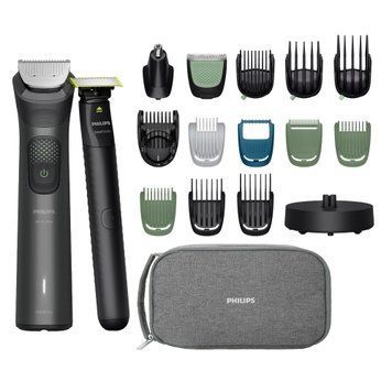 Philips Тример Philips Series 9000, для обличчя, голови, тіла, акум., насадок-19, OneBlade в компл., сталь, сірий MG9556/15 фото