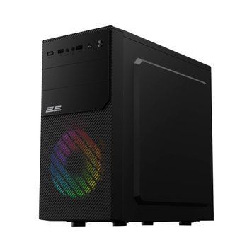 Корпус 2E Basis RD850, без БЖ, 1xUSB3.0, 2xUSB2.0, 1x120mm ARGB, Acrylic Side Panel, mATX, чорний 2E-RD850 фото