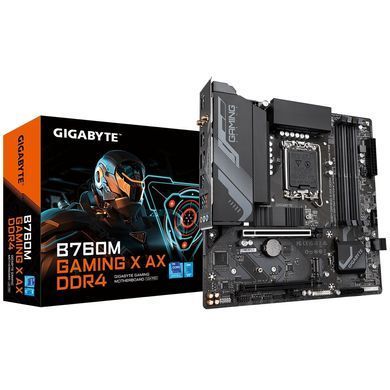 Gigabyte Материнська плата B760M GAMING X AX s1700 B760M 4xDDR5 M.2 HDMI DP mATX B760M_GAMING_X_AX фото