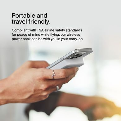 Belkin Акумулятор портативний літій-іонний Power Bank 8000мА&middot;год, 15Вт, MagSafe Qi2, білий BPD007BTWH фото