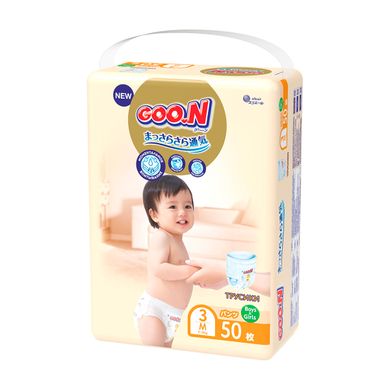 Трусики-подгузники GOO.N Premium Soft для детей 7-12 кг (размер 3(M), унисекс, 50 шт) 863227 фото