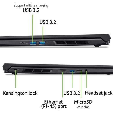 Acer Ноутбук Acer Nitro V 16 ANV16-72 16" WQXGA IPS, Intel 9-270H, 32GB, F1TB, NVD5070-8, Lin, чорний NH.QZREU.008 фото