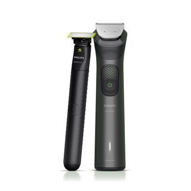Philips Тример Philips Series 9000, для обличчя, голови, тіла, акум., насадок-19, OneBlade в компл., сталь, сірий MG9556/15 фото