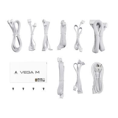Chieftec Блок питания Vega M (850W), >90%, 80+ Gold, 135мм FDB, 1xMB 24pin(20+4), 2xCPU 8pin(4+4), 3xMolex, 6xSATA, 4xPCIe 8pin(6+2), 1xPCIe GEN5 16pin, Fully Modular, White PPG-850-CW фото
