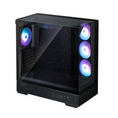 Zalman Корпус P40 Prism Plus без БЖ, 2xUSB3.0, 1x Type C, 3x120мм ARGB Reverse, 1x120мм ARGB, VGA 420мм, LCS ready, TG TG Side/Front/Top Panel, ATX, чорний P40PRISMPLUSBLACK фото