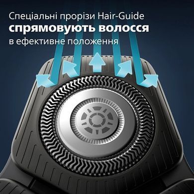 Philips Бритва електр. Series 5000 роторная, 9Вт, бритв.головок-3, Li-Ion, сух.+влажн., триммер, синий S5885/10 фото