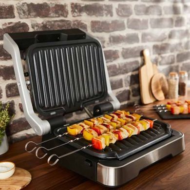 Tefal Гриль прижимной OptiGrll 2в1 Inox, 2100Вт, темп. режимов-4, съёмные пластины, металл GC772D30 фото