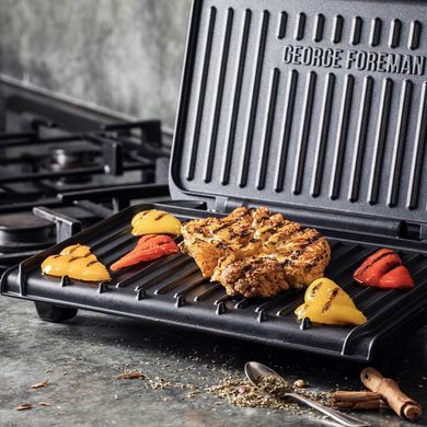 Russell Hobbs Гриль George Foreman прижимний Fit Grill Medium 1630Вт, темп. режимів-1, пластик, чорний 25810-56 фото