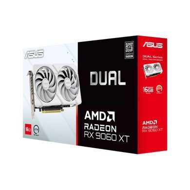 ASUS Вiдеокарта Radeon RX 9060 XT 16GB GDDR6 OC DUAL-RX9060XT-16G-WHITE білий 90YV0LG3-M0NA00 фото