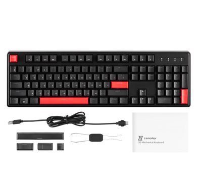 Lemokey Клавиатура механическая X3 104Key, Keychron Brown, USB-A, QMK/VIA, Hot-Swap, EN/UKR, RGB, черный X3-H3-UA фото