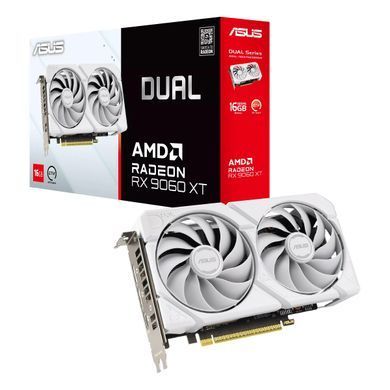 ASUS Вiдеокарта Radeon RX 9060 XT 16GB GDDR6 OC DUAL-RX9060XT-16G-WHITE білий 90YV0LG3-M0NA00 фото