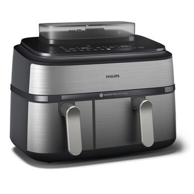 Philips Мультипечь Ovi Dual Steam 2750Вт, чаша-3+6л, сенсорное управл., 12 авто. программ. 2 кош., пластик/металл NA555/00 фото