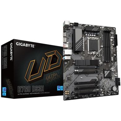 Gigabyte Материнська плата B760 DS3H s1700 B760 4xDDR5 M.2 HDMI DP ATX B760_DS3H фото