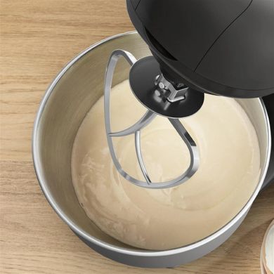 Tefal Кухонна машина Bake Essential 800Вт, чаша-метал, корпус-метал/пластик, насадок-4, чорний QB161H38 фото