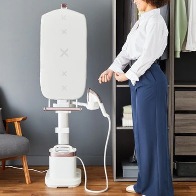 Tefal Tefal ironing Solutions IXEO Vision, 2200W, 1200ml, steam boost -200g, vert. steaming, ceramic soleplate, white QT1811E0 фото
