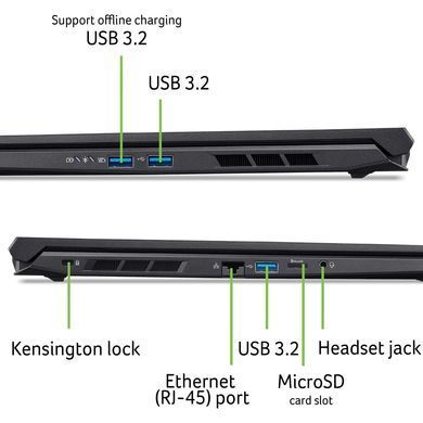 Acer Ноутбук Acer Nitro V 16 ANV16-42 16" WUXGA IPS, AMD R5-240, 16GB, F1TB, NVD4050-6, Lin, чорний NH.U1JEU.008 фото