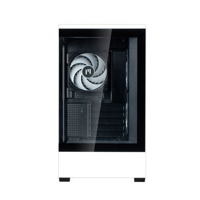 Zalman Корпус P30 без БП, 1xUSB3.0, 1xUSBType-C, 3x120мм ARGB, VGA 420мм, LCS ready, TG Side Panel, mATX, чёрный/белый P30BW фото