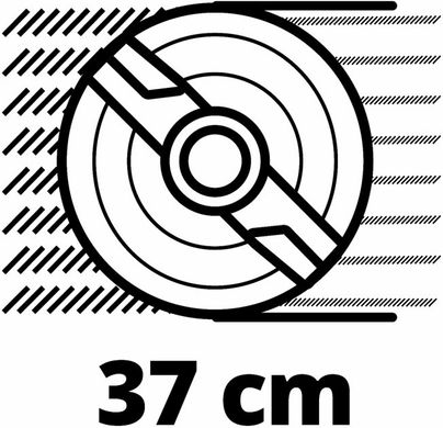 Газонокосарка акумуляторна Einhell GE-CM 36/37 Li-Solo, PXC 18В, 37см, 45л, 14.3кг, (без АКБ та ЗП) 3413172 фото