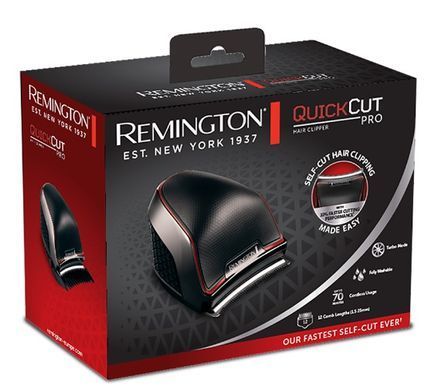 Remington Машинка для стрижки Quickcut Pro, сеть+акум., роторный мотор, насадок-12, титан.напыл., черный HC4300 фото