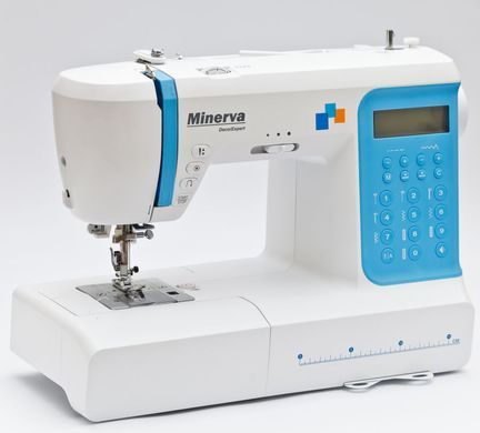 Minerva Швейна машина DECOREXPERT, комп`ютерна, 70Вт, 197 шв.оп., петля автомат, білий+синій DECOREXPERT фото