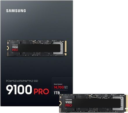 Samsung Накопитель SSD Samsung M.2 1TB PCIe 5.0 9100PRO MZ-VAP1T0BW фото