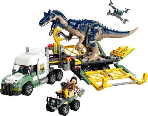 LEGO Конструктор Jurassic World Миссии динозавров: Грузовик для перевозки алозавра 76966 фото