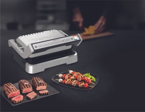 Tefal Гриль прижимной OptiGrll 2в1 Inox, 2100Вт, темп. режимов-4, съёмные пластины, металл GC772D30 фото