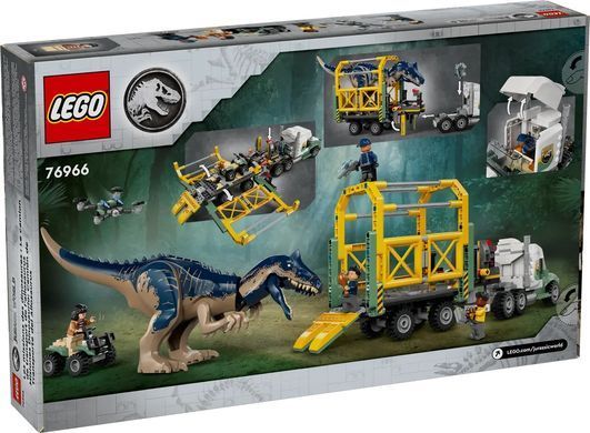 LEGO Конструктор Jurassic World Миссии динозавров: Грузовик для перевозки алозавра 76966 фото