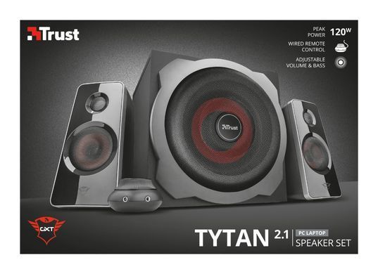 Trust Акустическая система (Колонки) 2.1 GXT 38 Tytan Ultimate Bass Speaker Set BLACK 19023_TRUST фото