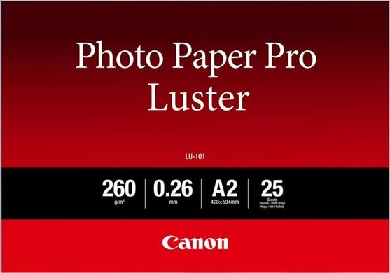 Папір Canon A2 Luster Photo Paper Pro LU-101, 25 арк. 6211B026 фото