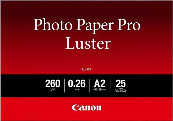 Папір Canon A2 Luster Photo Paper Pro LU-101, 25 арк. 6211B026 фото